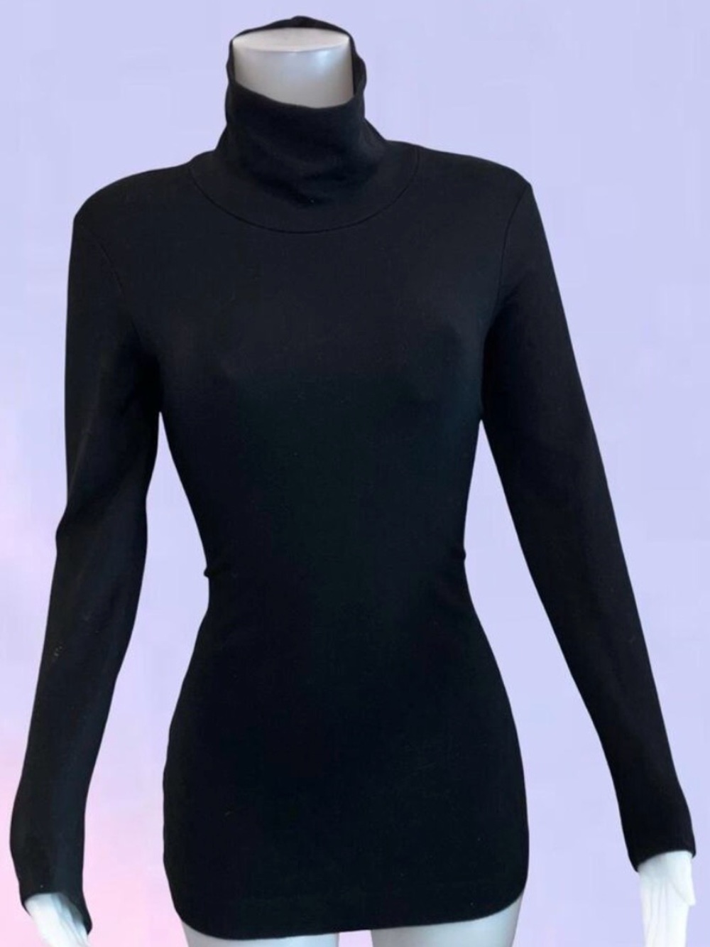 Lulu's Black Long-Sleeve Turtleneck Mini Dress